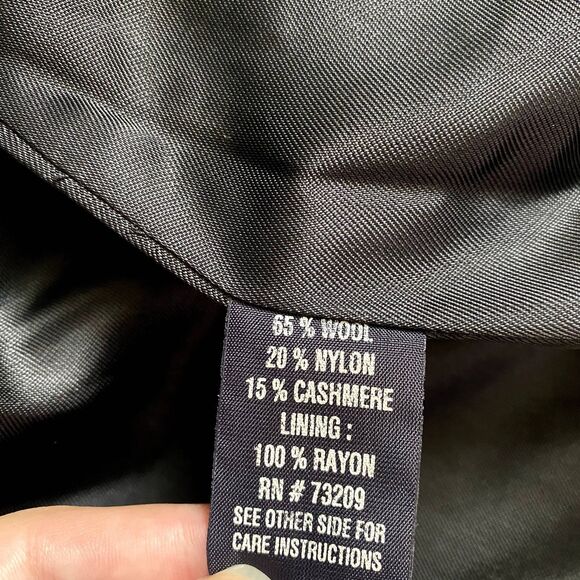 Vintage J.G. Hook Women's Charcoal Gray Blazer Wool Cashmere Blend Size 14 - Picture 5 of 5